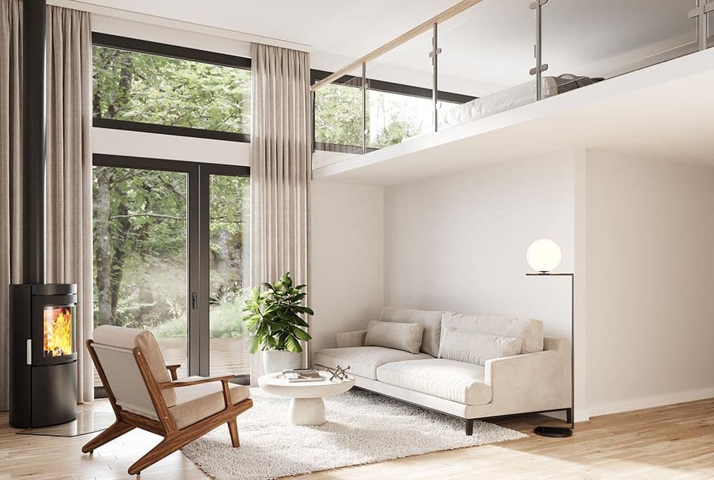 Glasbjörk – studiohus med loft